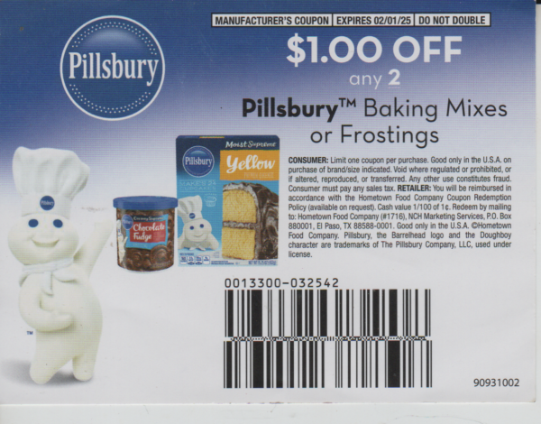 Pillsbury Cake or Frosting (2) 2/1/25