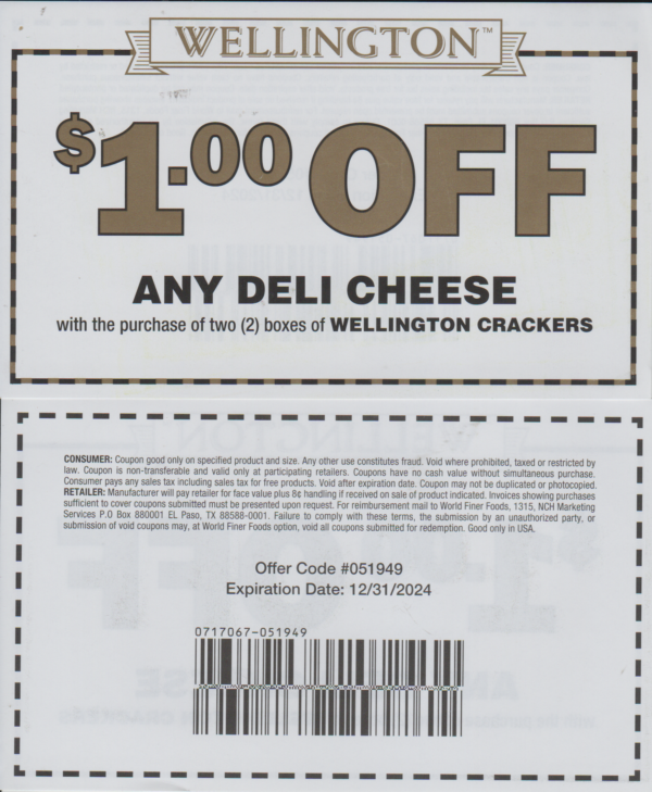 Wellington Crackers (2) + Deli Cheese