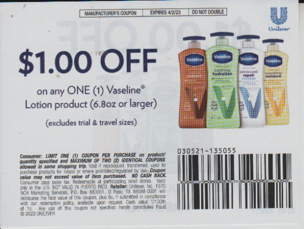 Vaseline Lotion (1) 4/2