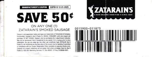 Zatarains Sausage (1) 12/31/25