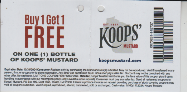 Koops Mustard (1) B1G1Free