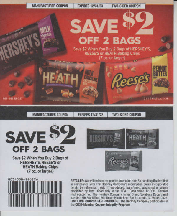 Hershey's, Reeses, Heath Baking Chips (2)