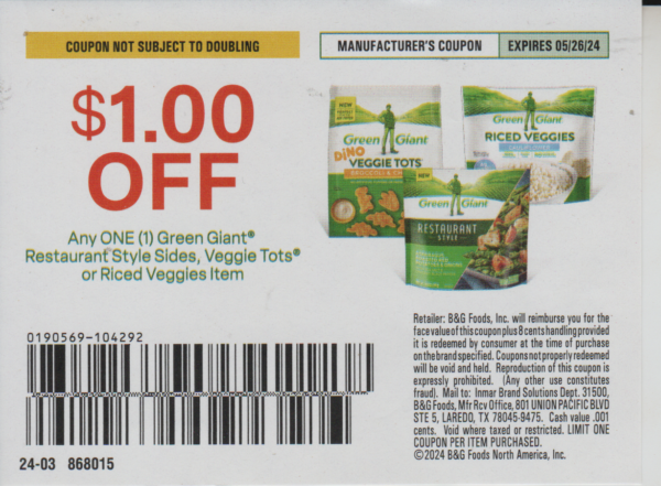 Green Giant Sides (1) 5/26