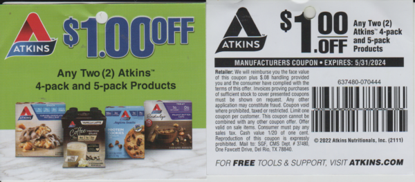Atkins 4 or 5 pks (2)