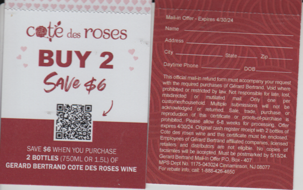 Cote de Roses pm Cinn NJ