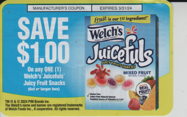 Welch's Juicefuls (1) 3/31