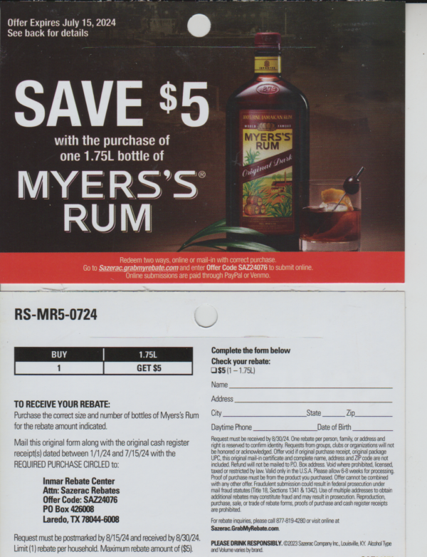 Myers Rum pm Laredo TX