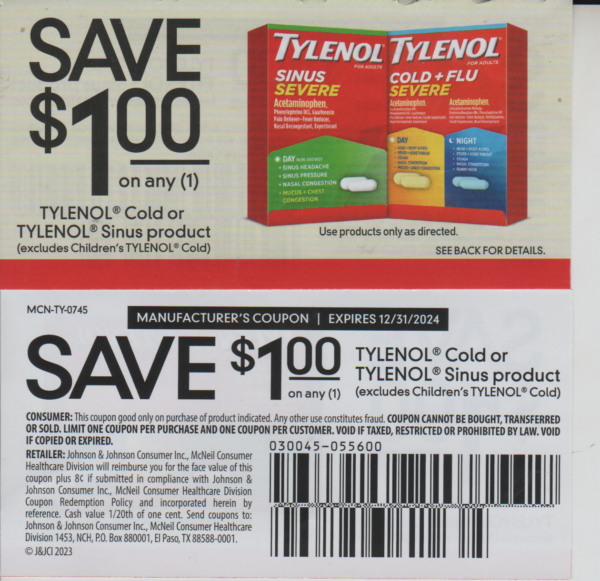 Tylenol Cold or Sinus (1)