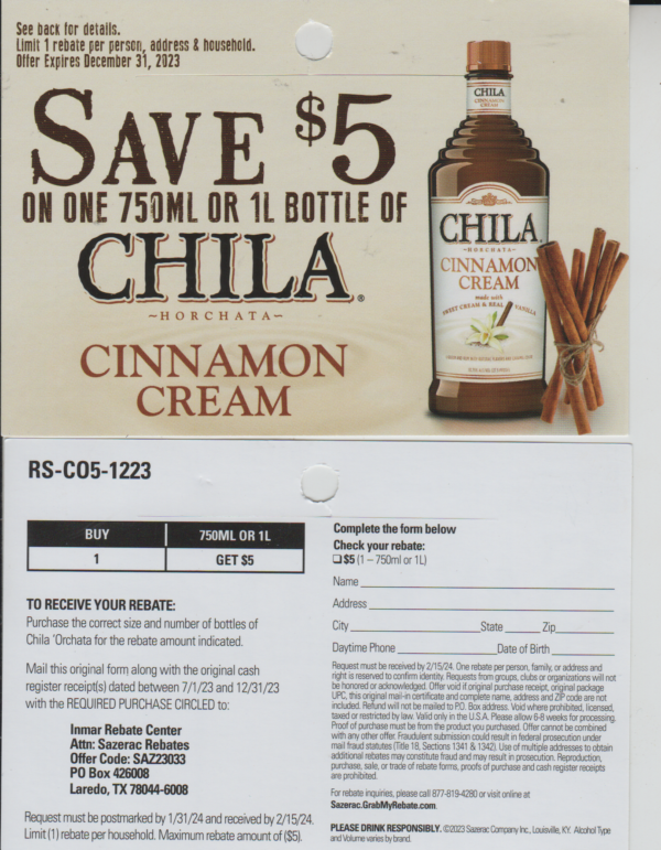 Chila Cinnamon Cream pm Laredo TX