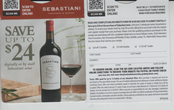 Sebastiani rec 1/30/26 by Laredo TX
