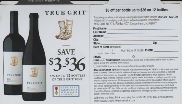 True Grit pm  3 per HH Cinn NJ