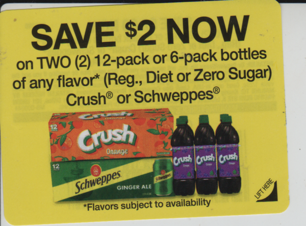 Crush or Schweppes (2) 5/31