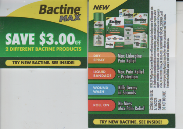 Bactine (1) 3/15/25