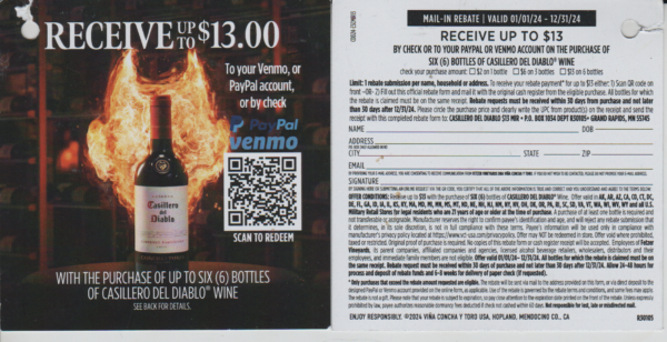 Casillero Del Diablo 12/31 Scottsdale AZ $13