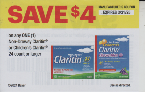 Claritin (1) 3/31/25