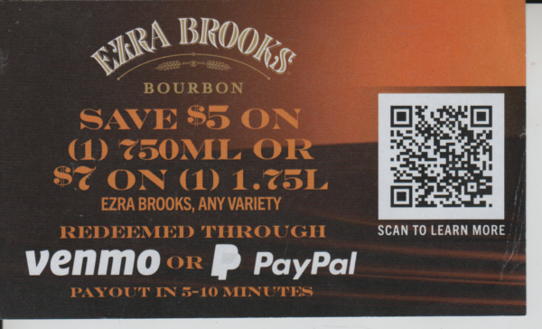 Scan Ezra Brooks see states 5 per HH