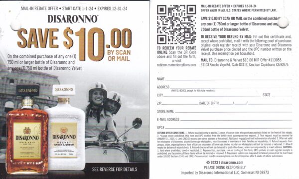 Disaranno rec by 1/31/26 SJC CA