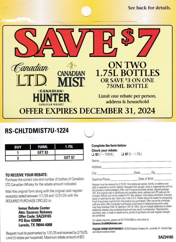 Canadian Mist LTD Hunter pm 1/31/26 Laredo TX
