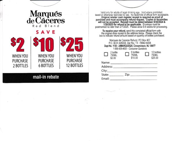 Marques de Caceres pm  Cinn NJ $25