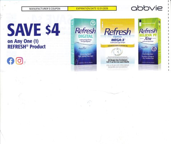 Refresh Eye Drops any (1) 12/31/26