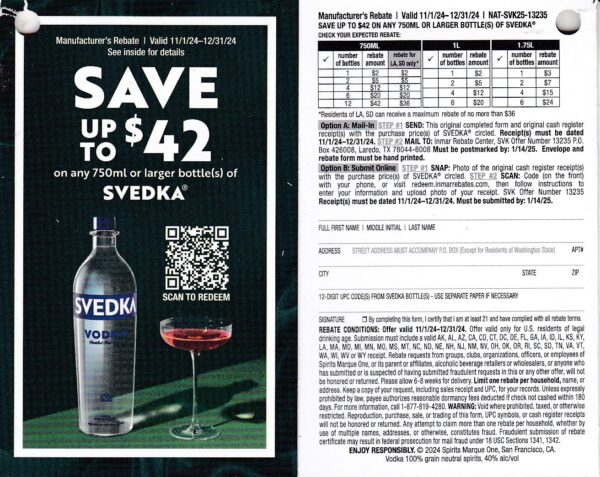 Svedka Vodka pm  Laredo TX $42