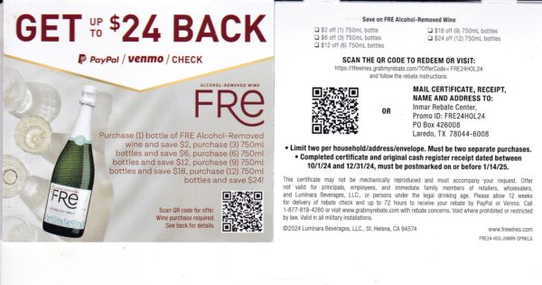 FRE Alcohol Removed by Sutter pm  2 per HH Laredo TX