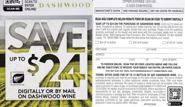 New Dashwood rec by 1/30/26 Laredo TX