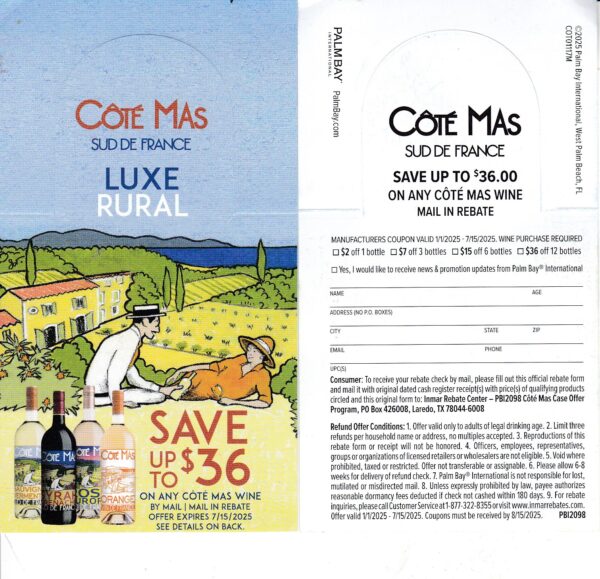 Cote Mas rec by 8/15/25 3 per HH Laredo TX