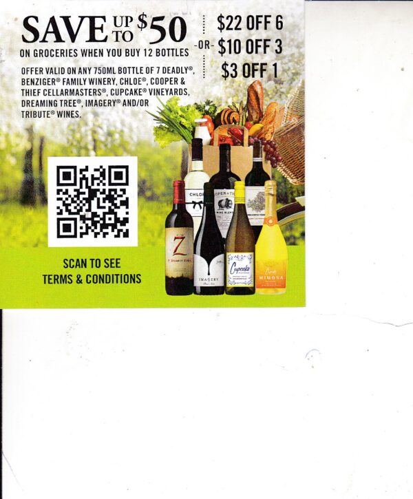 Text/Scan – New Dreaming Tree, Cupcake, Benzinger + Groceries 12/31/25 4 per HH QR code $50