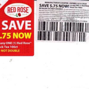 Red Rose Black Tea (1) 12/31/25