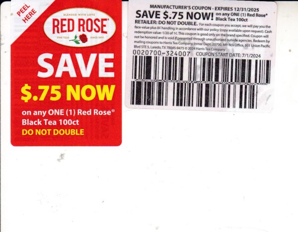Red Rose Black Tea (1) 12/31/25