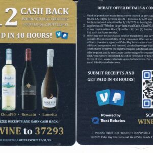 Text/Scan – New Cavit, Cloud 90, Roscato 12/31/25 QR code $12 Paypal or Venmo