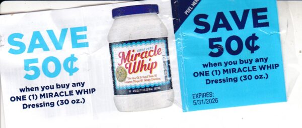 Miracle Whip 30 oz (1) 5/31/26