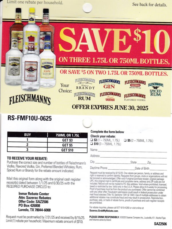 New Fleischmann’s pm 7/15/25 Laredo TX