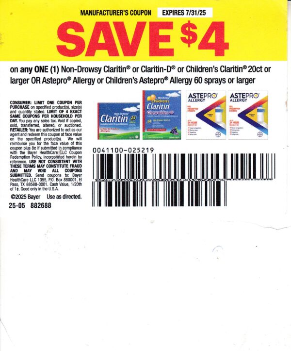 Astepro Allergy (1) 7/31/25