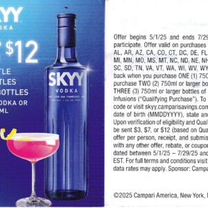 NewText/Scan Skyy Vodka see states pm 7/29/25 PayPal or Venmo $12