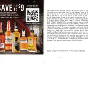 NewText/Scan Wild Turkey American Honey see states 6/30/25 PayPal or Venmo $12