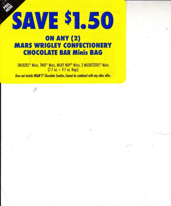 M&M Mars Mini Chocolate Bags any (2) 9/30/25