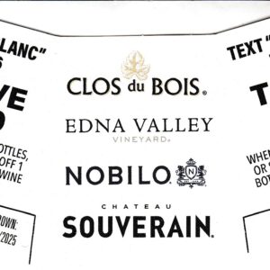 Text/Scan – New Clos du Bois, Edna Valley, Nobilio submit by 8/31/25 echeck, Paypal, Venmo $24