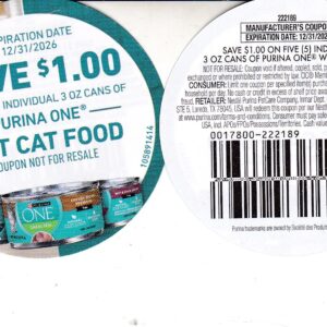 Purina One can Cat Food (5) 12/31/26
