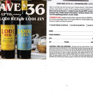Lodi Zin pm 1/31/27 Laredo TX $36