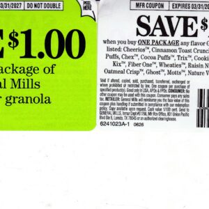 Genn. Mills Cereal or Granola (1) 3/31/27