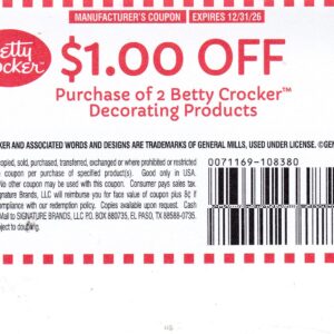 Betty Crocker Cake Decor any (2) 12/31/26