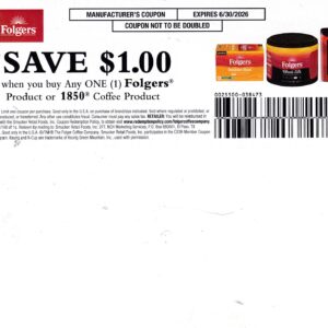 Folger's Coffee (1) 6/30/26