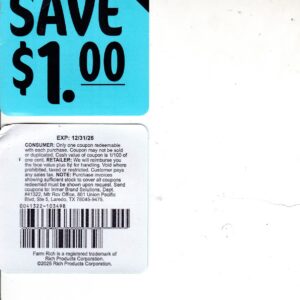 Farm Rich frozen Snacks any (1) 12/31/26