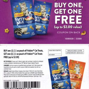Friskies Cat Treats B1G1Free $2 value 8/4/26 Catch $1.50 sale