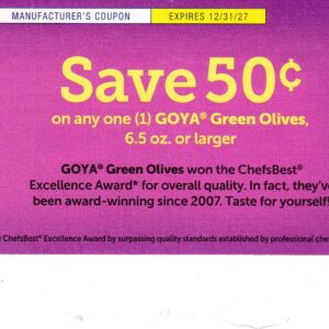 Goya Green Olives (1) 12/31/27