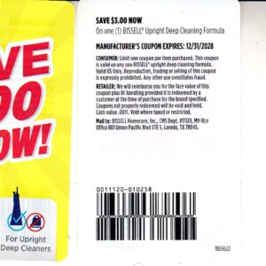 Bissell Upright Deep Cleaning (1) 12/31/28