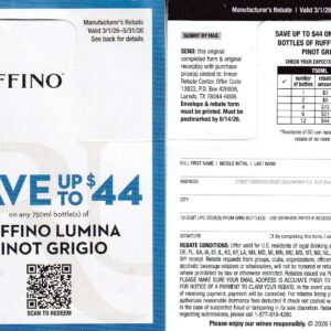 Ruffino Pinot Grigio CA + pm 6/14/26 Laredo TX $44