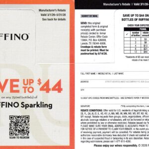 Ruffino Sparkling CA + pm 6/14/26 Laredo TX $44